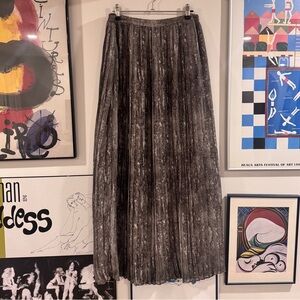 MICHAEL Michael Kors plisse grey melange camo Maxi Skirt - size L